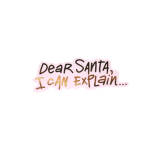 Sticker gold - Dear Santa