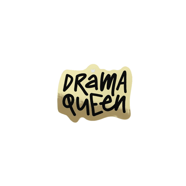 sticker gold drama queen