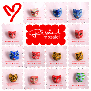 Broșă Pisici Mozaici