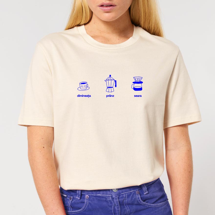 tricou coffee lover dimineata pranz seara