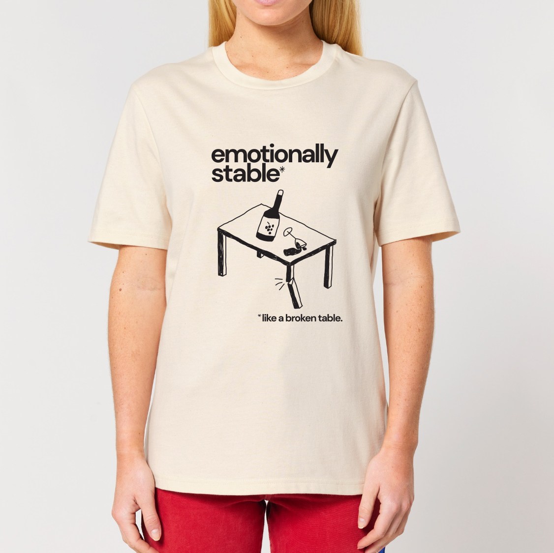 tricou unisex emotionally stable like a broken table