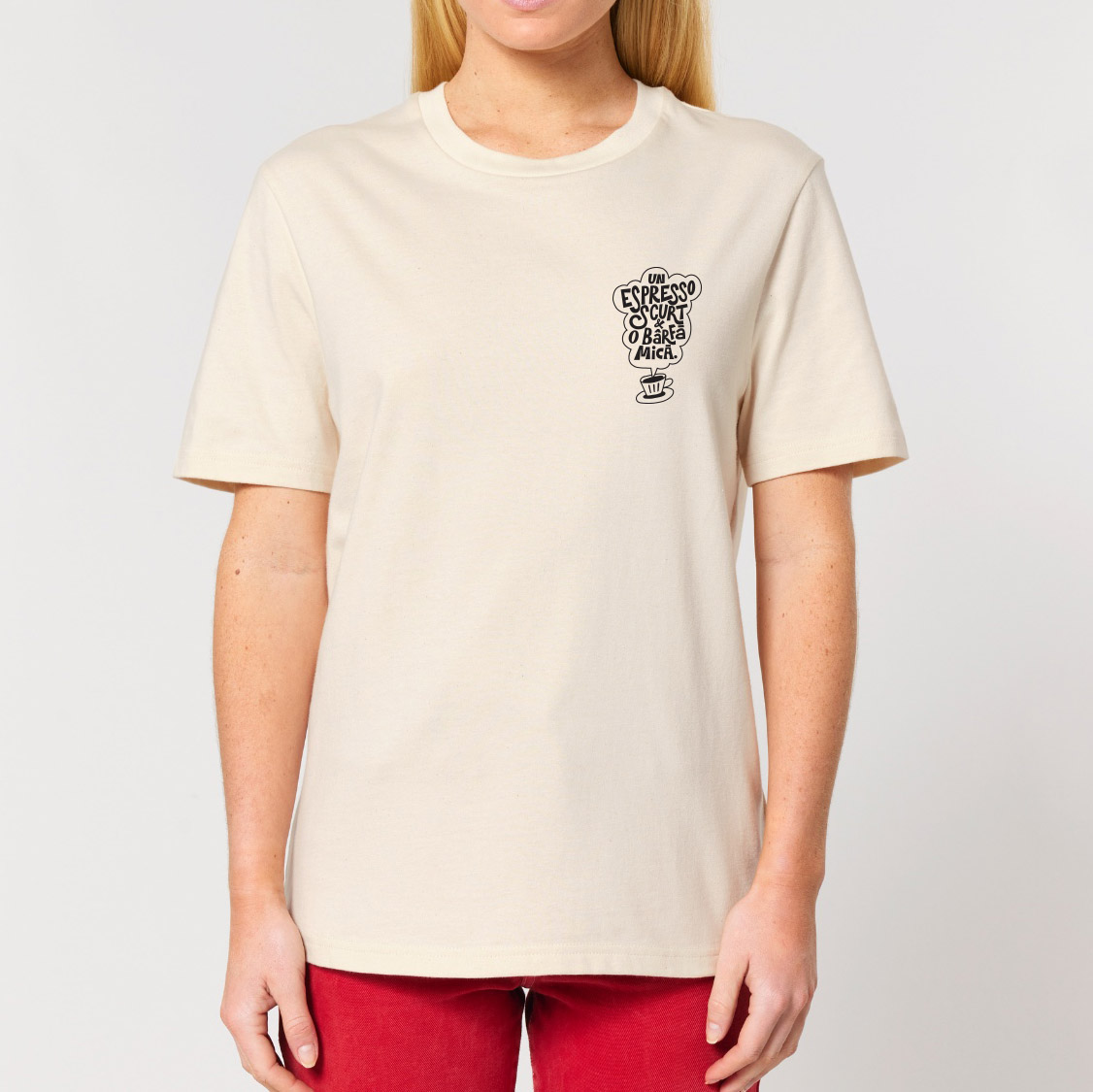 tricou un espresso scurt si o barfa mica